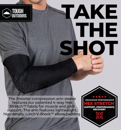 Padded Arm Sleeve - Padded Elbow Sleeve, Basketball Arm Sleeve - Volleyball Elbow Sleeve, Football Arm Pad